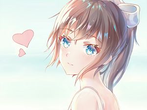 Preview wallpaper girl, smile, anime, art, light