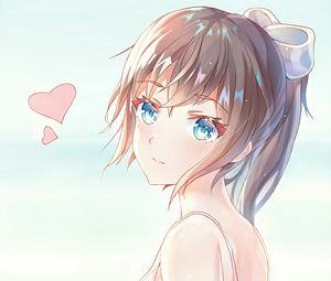 Preview wallpaper girl, smile, anime, art, light