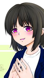 Preview wallpaper girl, smile, anime