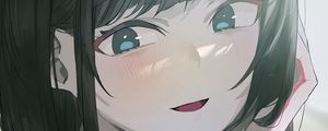 Preview wallpaper girl, smile, art, anime, blush