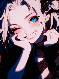 240x320 Wallpaper girl, smile, art, anime, blush, light