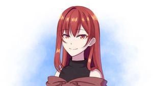 Preview wallpaper girl, smile, art, anime