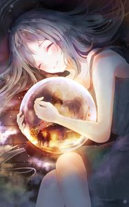 Preview wallpaper girl, smile, ball, memory, anime, art