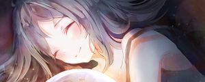 Preview wallpaper girl, smile, ball, memory, anime, art