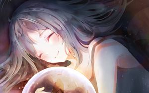 Preview wallpaper girl, smile, ball, memory, anime, art