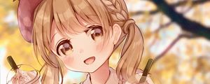 Preview wallpaper girl, smile, beret, anime