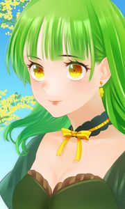 Preview wallpaper girl, smile, blush, choker, anime