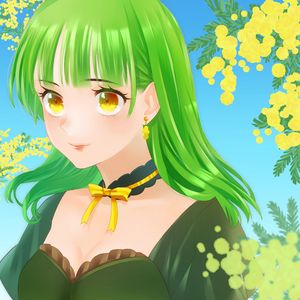 Preview wallpaper girl, smile, blush, choker, anime