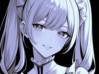 320x240 Wallpaper girl, smile, bows, blouse, anime