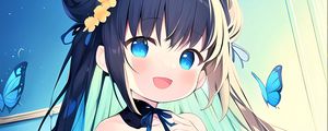Preview wallpaper girl, smile, choker, dress, anime