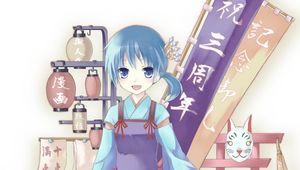 Preview wallpaper girl, smile, creativity, anime