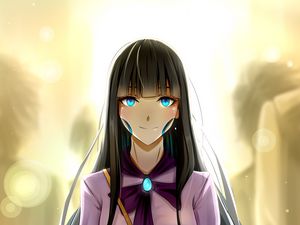 Preview wallpaper girl, smile, cyborg, anime, art