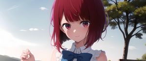 Preview wallpaper girl, smile, dress, tree, summer, anime