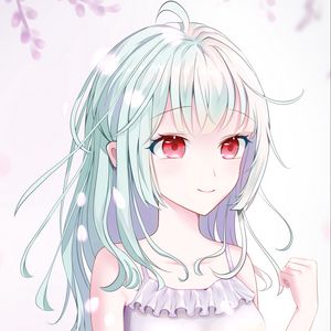 Preview wallpaper girl, smile, dress, anime, art, gentle