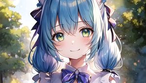 Preview wallpaper girl, smile, ears, dress, art, anime