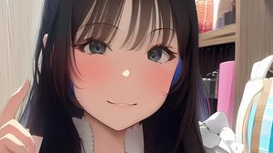 Preview wallpaper girl, smile, ears, anime