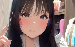 Preview wallpaper girl, smile, ears, anime