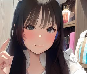 Preview wallpaper girl, smile, ears, anime