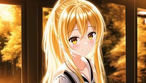 Preview wallpaper girl, smile, eyes, hair, sunlight, anime