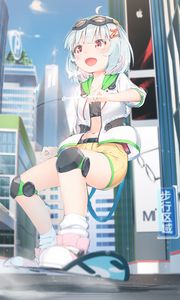 Preview wallpaper girl, smile, future, fantasy, anime