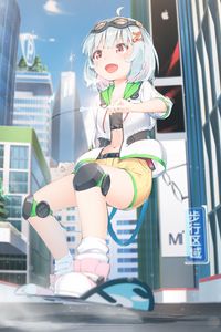 Preview wallpaper girl, smile, future, fantasy, anime