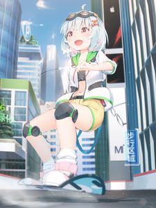 Preview wallpaper girl, smile, future, fantasy, anime