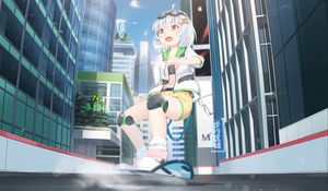 Preview wallpaper girl, smile, future, fantasy, anime