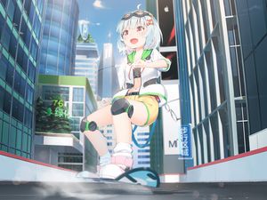 Preview wallpaper girl, smile, future, fantasy, anime