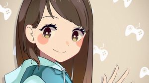 Preview wallpaper girl, smile, gamer, anime
