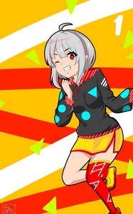 Preview wallpaper girl, smile, gesture, anime, art, cartoon, bright