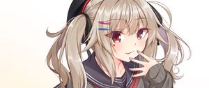 Preview wallpaper girl, smile, gesture, sailor suit, anime