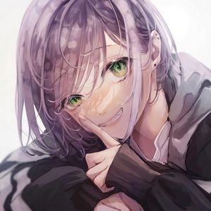 Preview wallpaper girl, smile, glance, anime