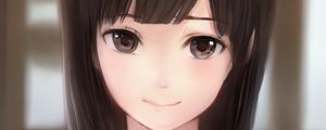 Preview wallpaper girl, smile, glance, anime, art