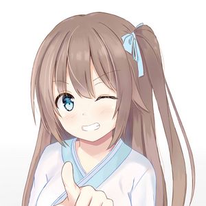 Preview wallpaper girl, smile, glance, gesture, anime