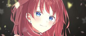 Preview wallpaper girl, smile, glance, anime, art, cute