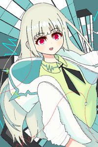 Preview wallpaper girl, smile, glance, anime, art, green