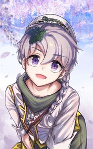 Preview wallpaper girl, smile, glance, pose, anime