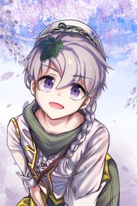 Preview wallpaper girl, smile, glance, pose, anime