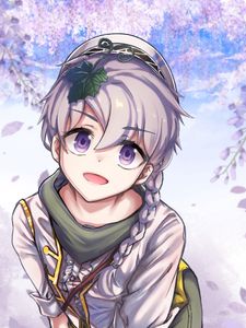 Preview wallpaper girl, smile, glance, pose, anime