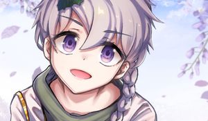 Preview wallpaper girl, smile, glance, pose, anime