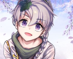 Preview wallpaper girl, smile, glance, pose, anime