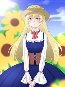 Preview wallpaper girl, smile, hat, anime