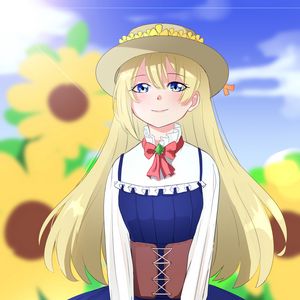 Preview wallpaper girl, smile, hat, anime