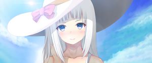 Preview wallpaper girl, smile, hat, anime, art