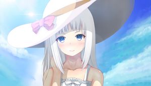 Preview wallpaper girl, smile, hat, anime, art