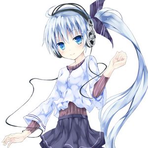 Preview wallpaper girl, smile, headphones, anime, art