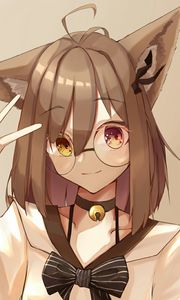 Preview wallpaper girl, smile, heterochromia, anime