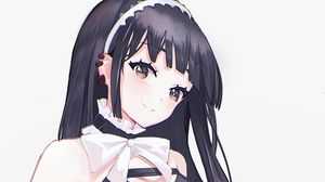Preview wallpaper girl, smile, housemaid, anime