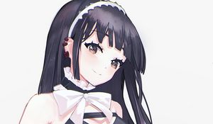 Preview wallpaper girl, smile, housemaid, anime