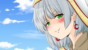 Preview wallpaper girl, smile, jewelry, anime, art